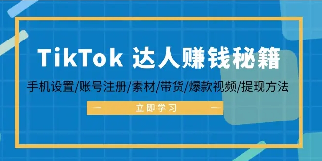 TikTok&达人赚钱秘籍